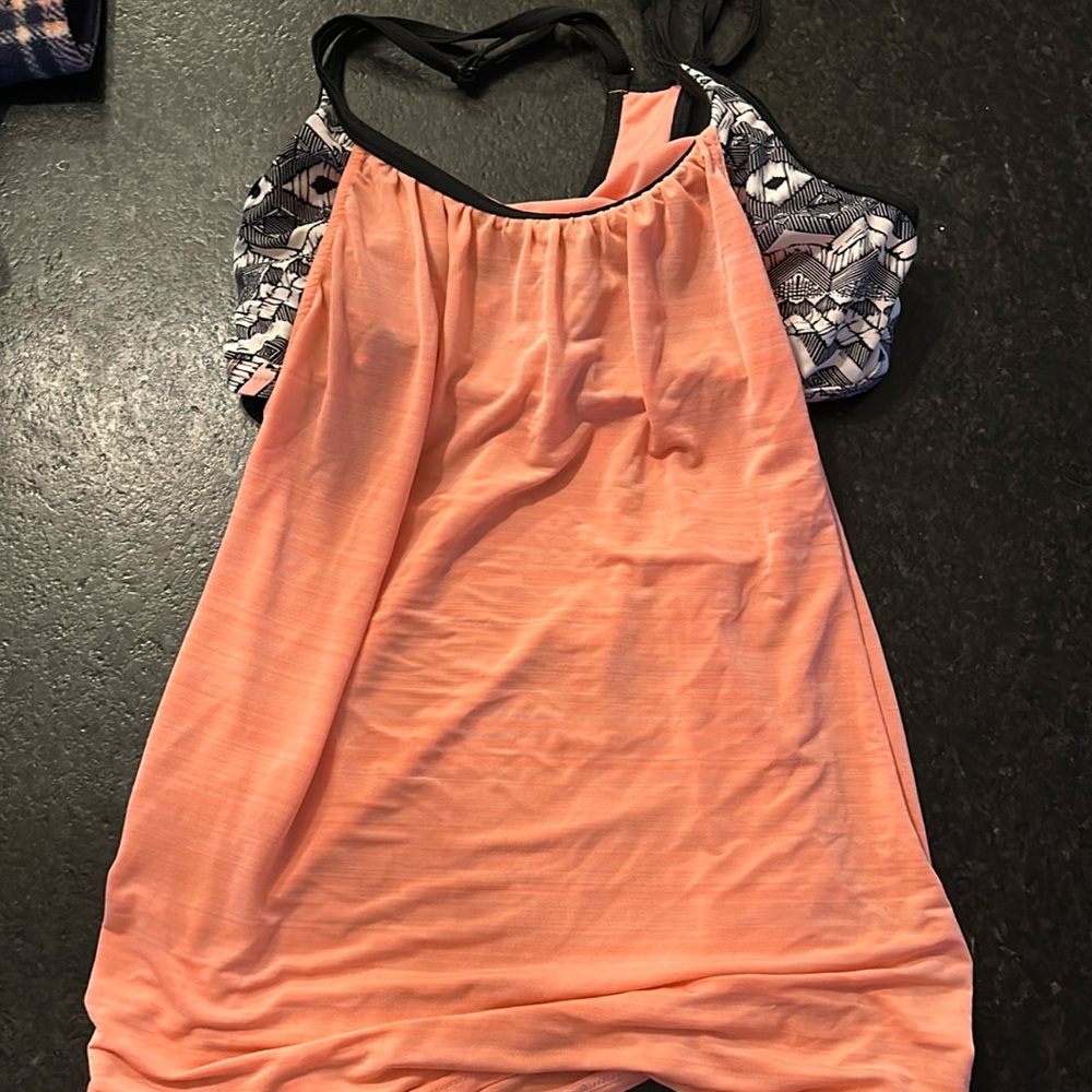 Peach tankini top size medium